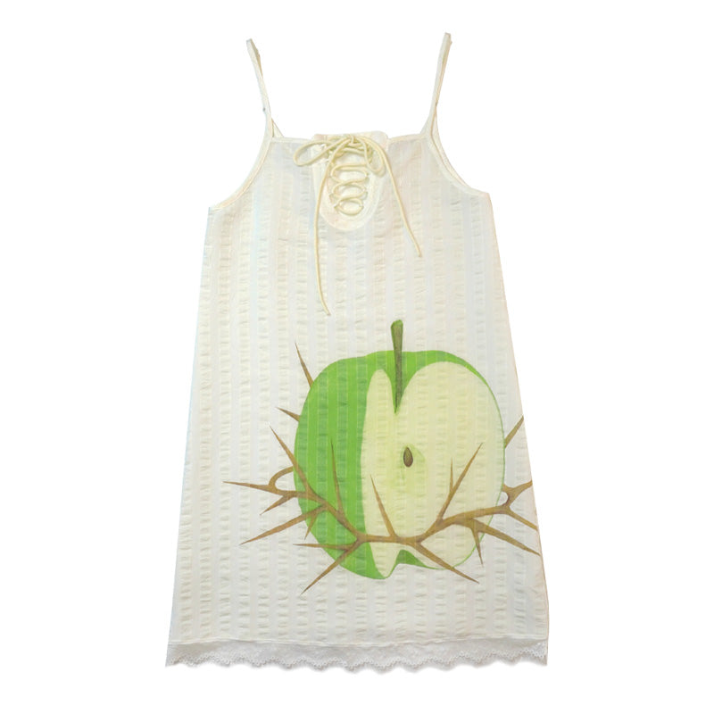 Lounge Sheer Layered Apple Green Slip Dress