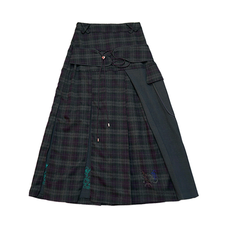Lounge Romantic Asymmetrical Pleated Skirt