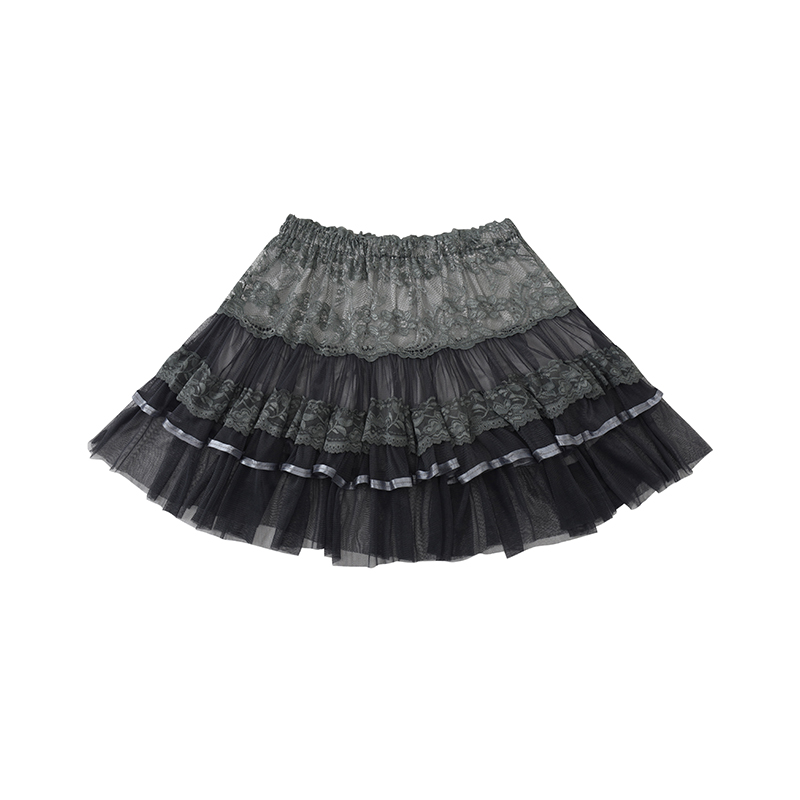 Leele Floral Lace Trim Halter Skirt Set - Skirt