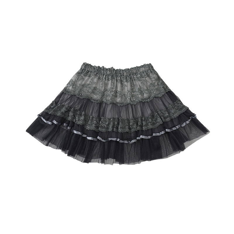 Leele Floral Lace Trim Halter Skirt Set - Skirt