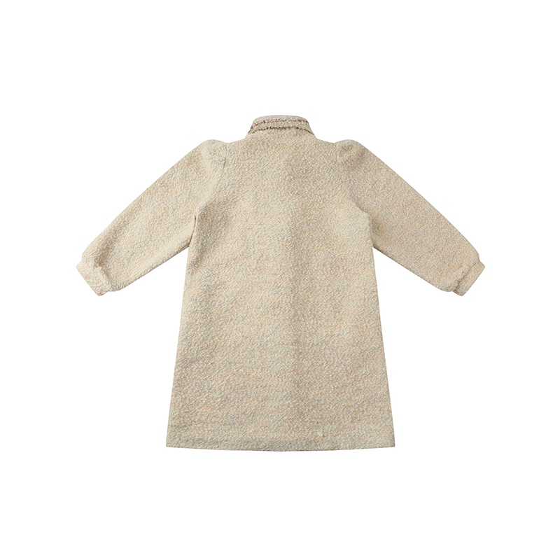 Leele Colorful Star Wool Blend Belted Coat