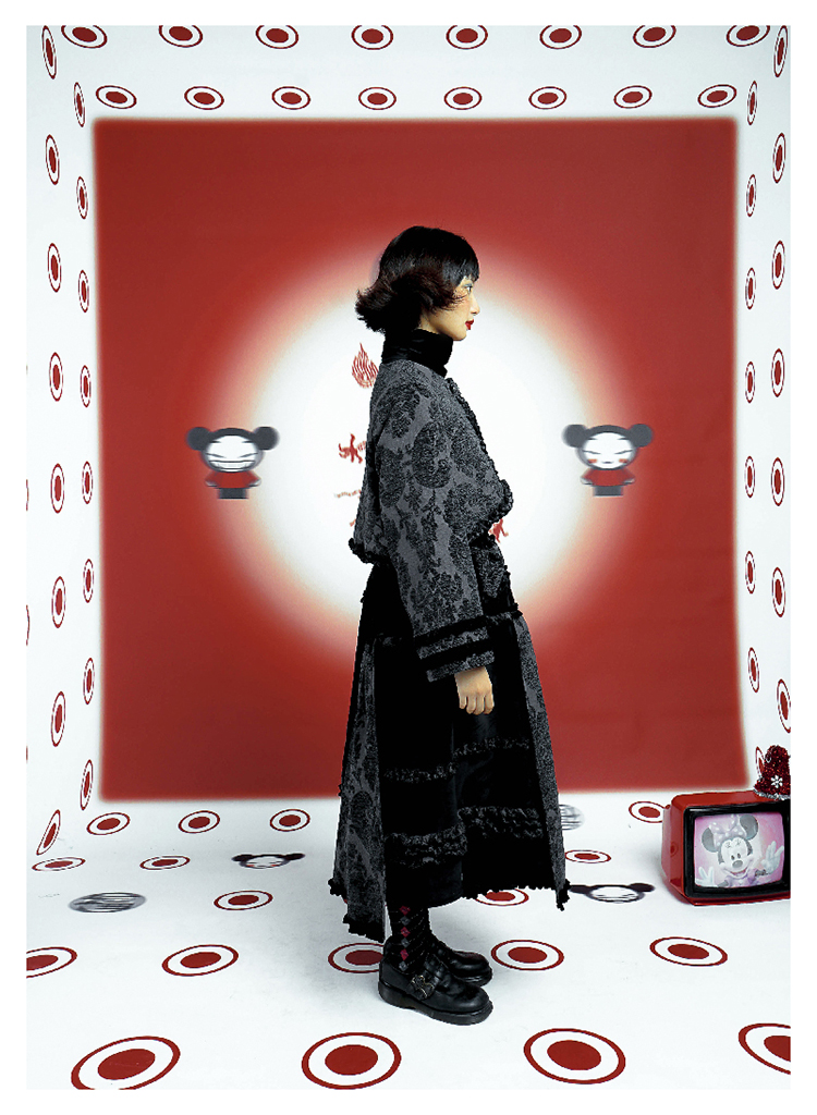 Leele 3D Embroidery Short Jacket & High Neck Dress Set - Coat