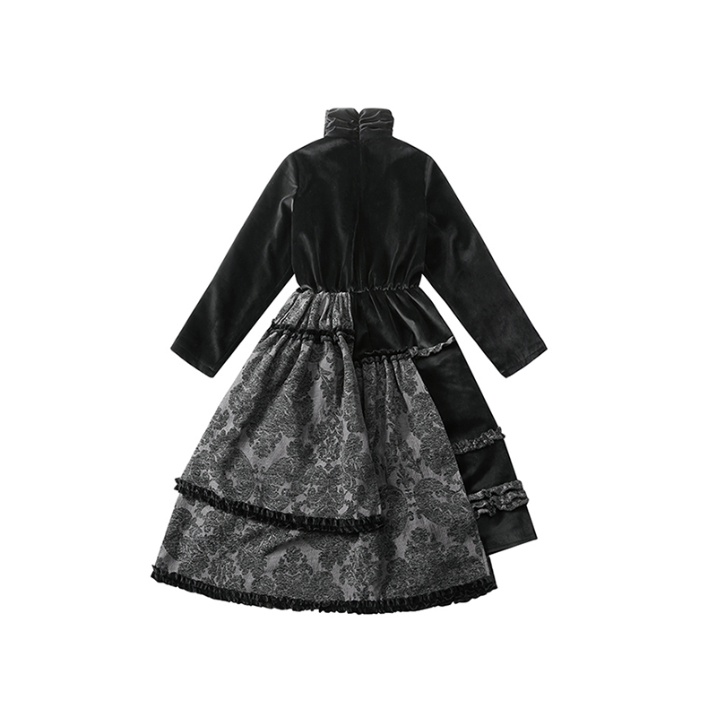 Leele 3D Embroidery Short Jacket & High Neck Dress Set - Dress
