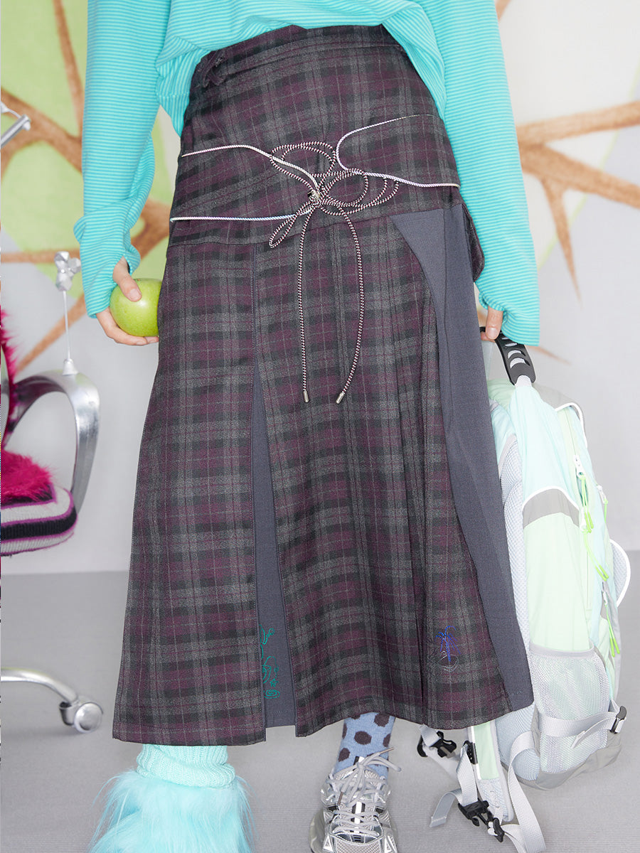 Lounge Romantic Asymmetrical Pleated Skirt