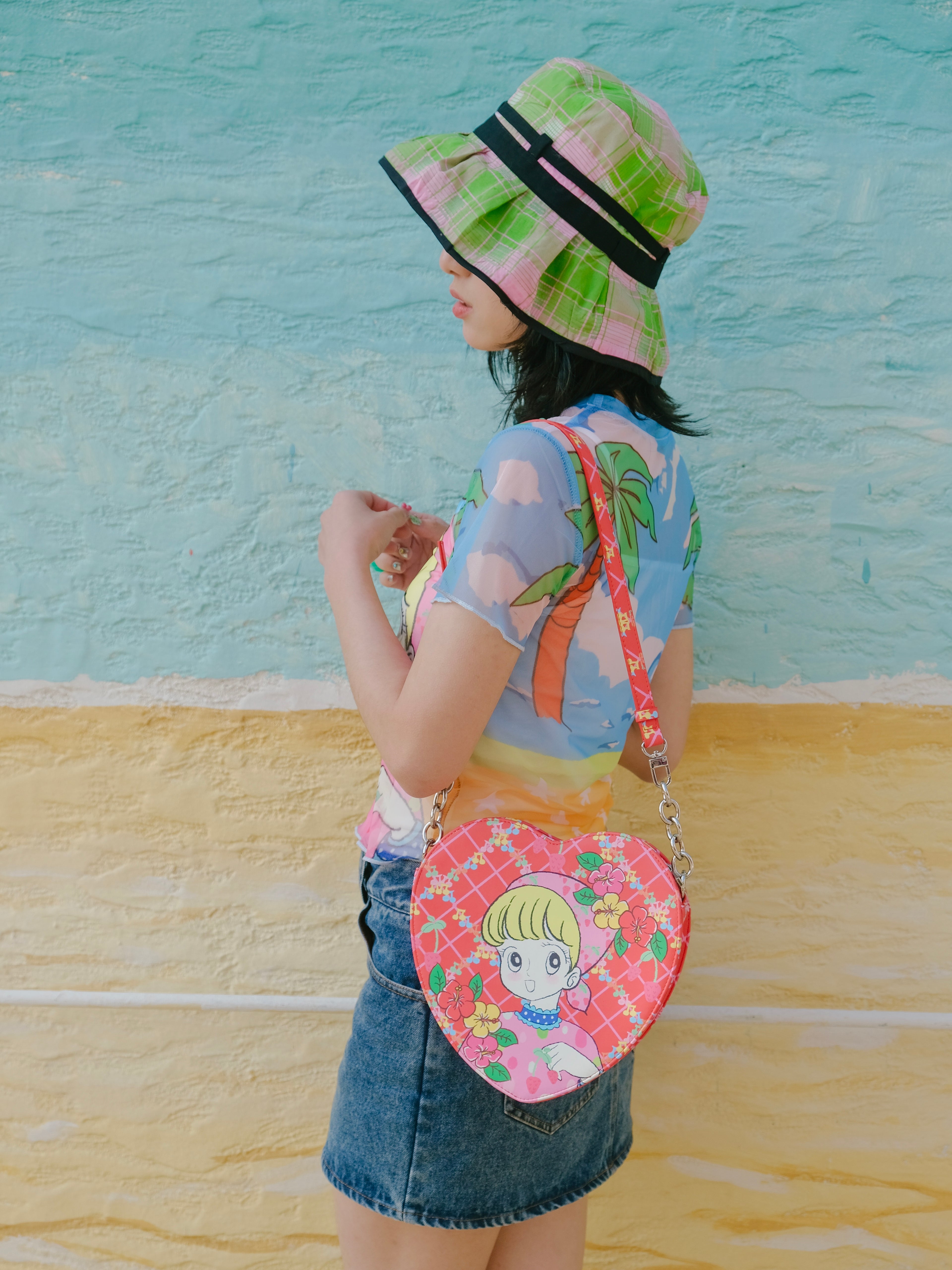 Kaixin Hostel sleeplessの小兔 Embroidered Heart Loose Dress