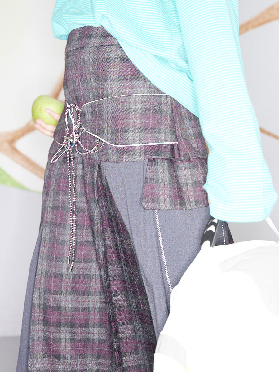 Lounge Romantic Asymmetrical Pleated Skirt