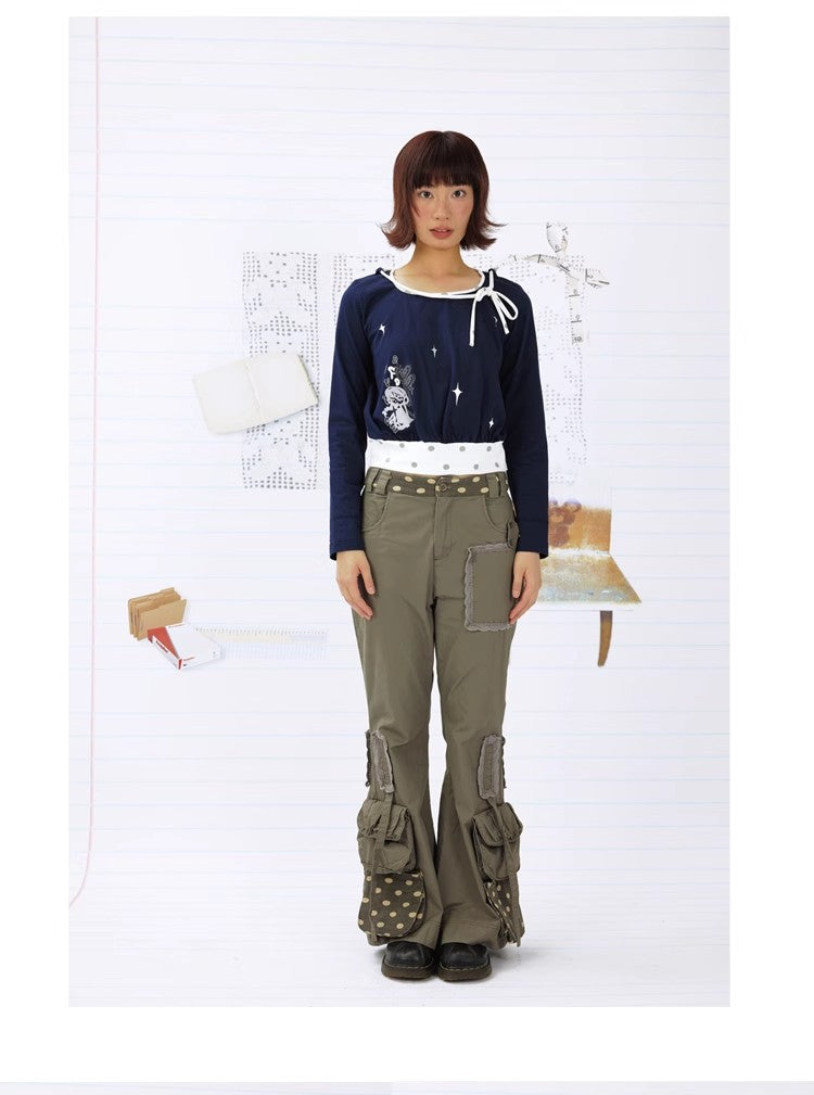 Leele Stars & Blush Girl Graphic Long Sleeve T-shirt