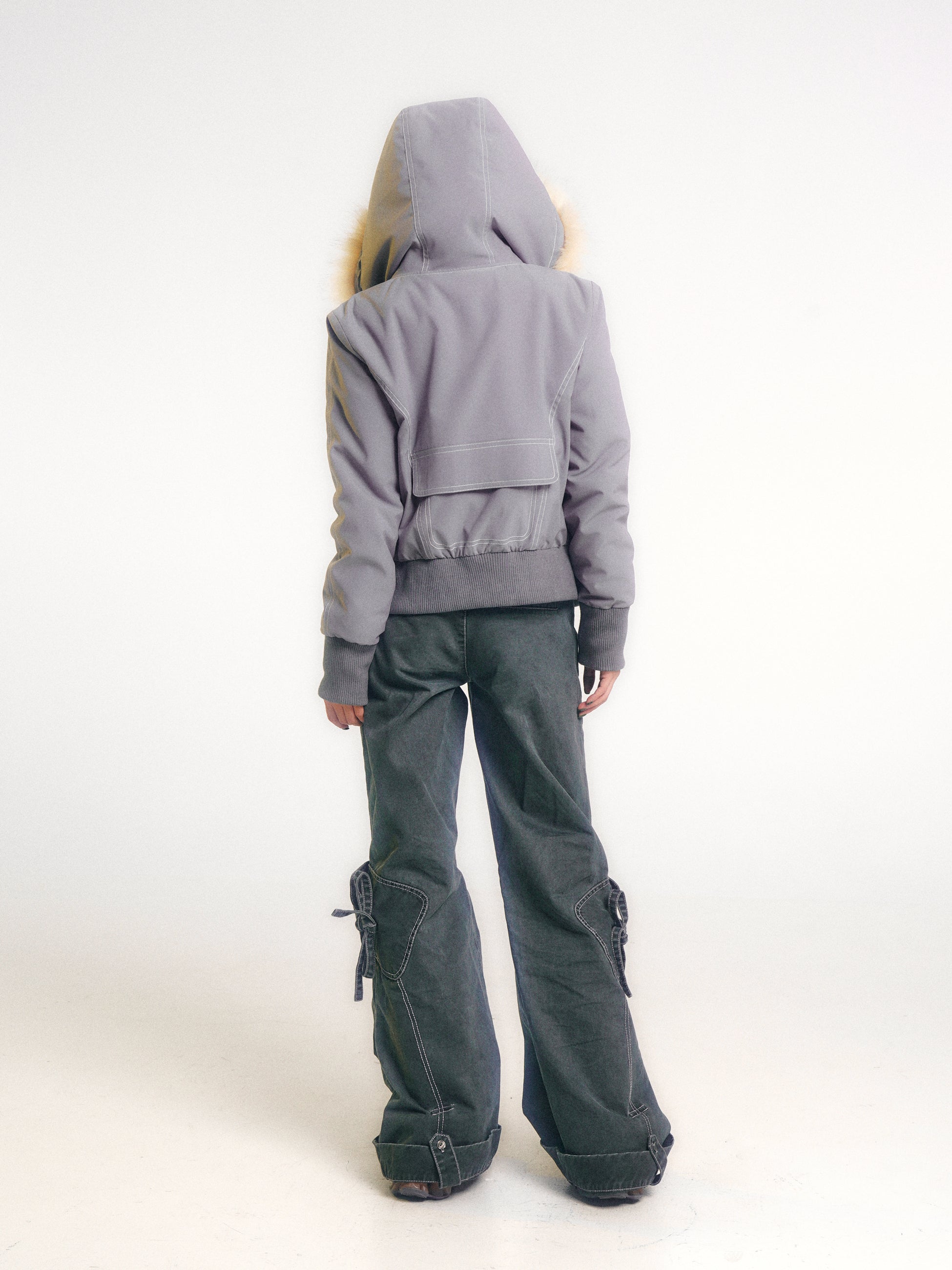 SassyLove Lavender Gray Wide-Leg Pants