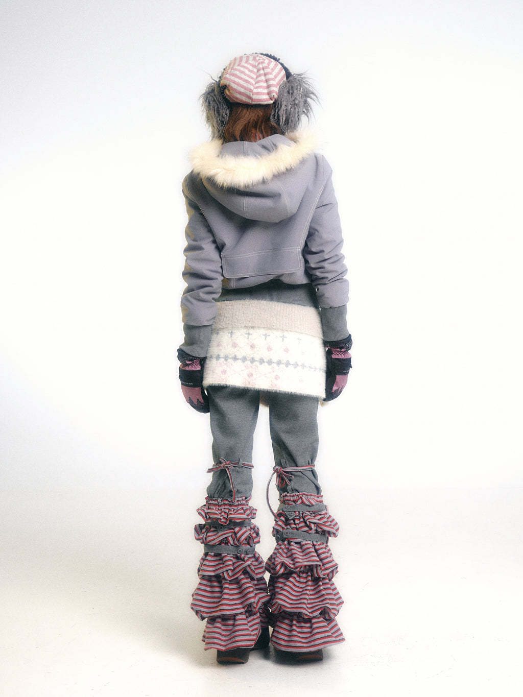 SassyLove Quilted Fur Hood Puffer Jacket