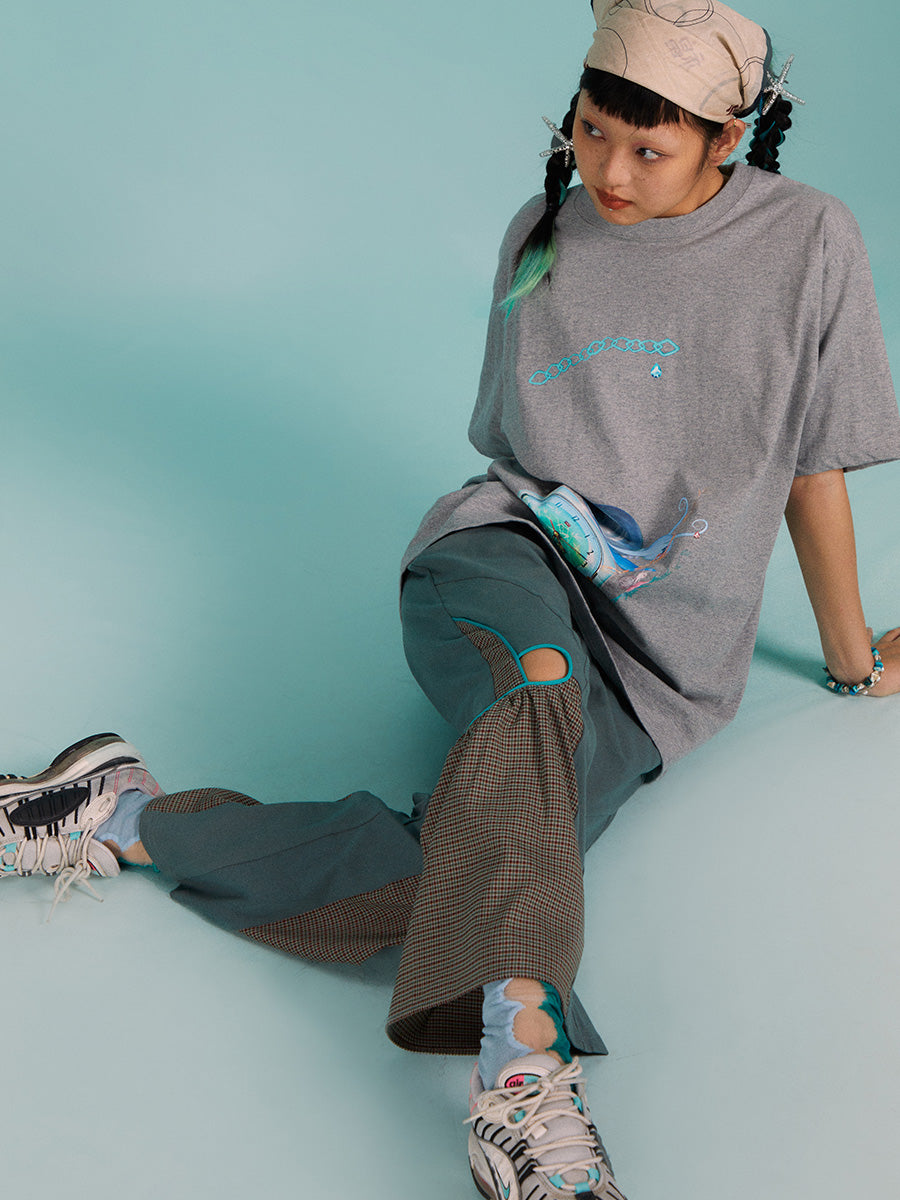Lounge Retro Rave Color-Block Flared Pants