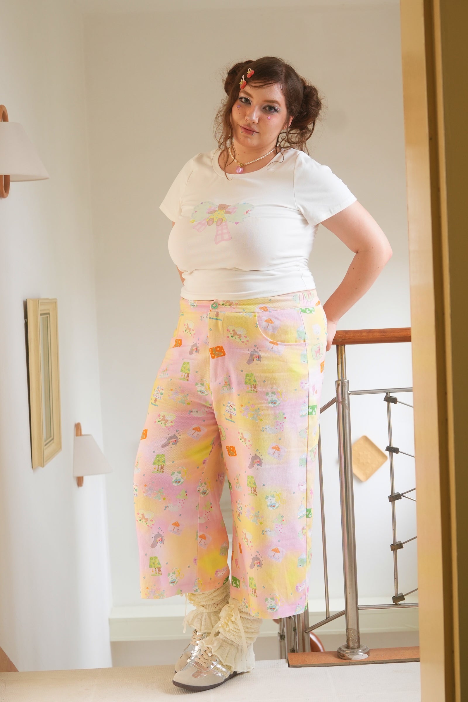 Hot Nipples Club Japanese Print Cargo Pants