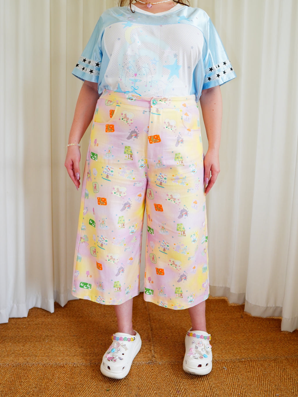 Hot Nipples Club Japanese Print Cargo Pants