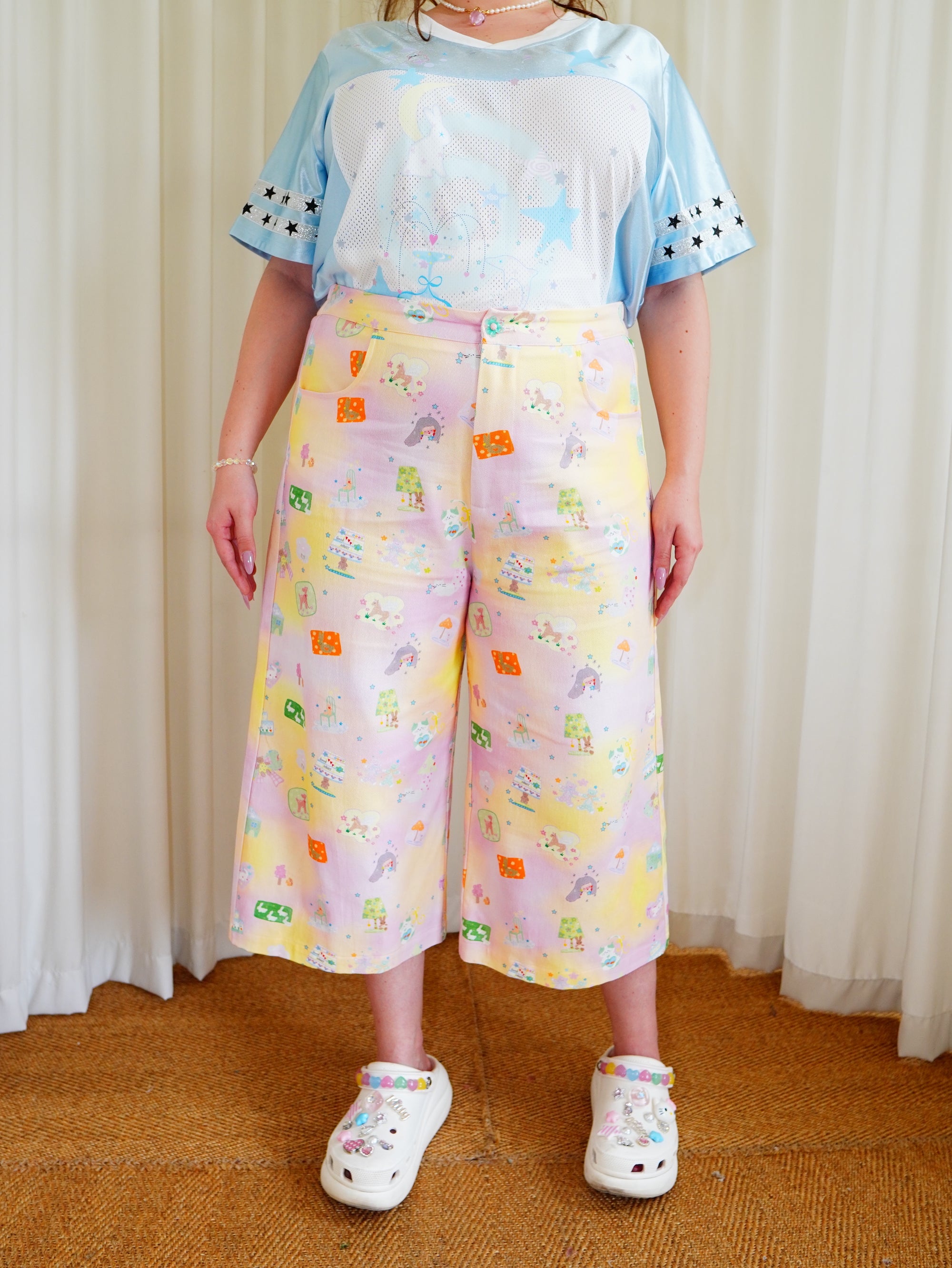 Hot Nipples Club Japanese Print Cargo Pants