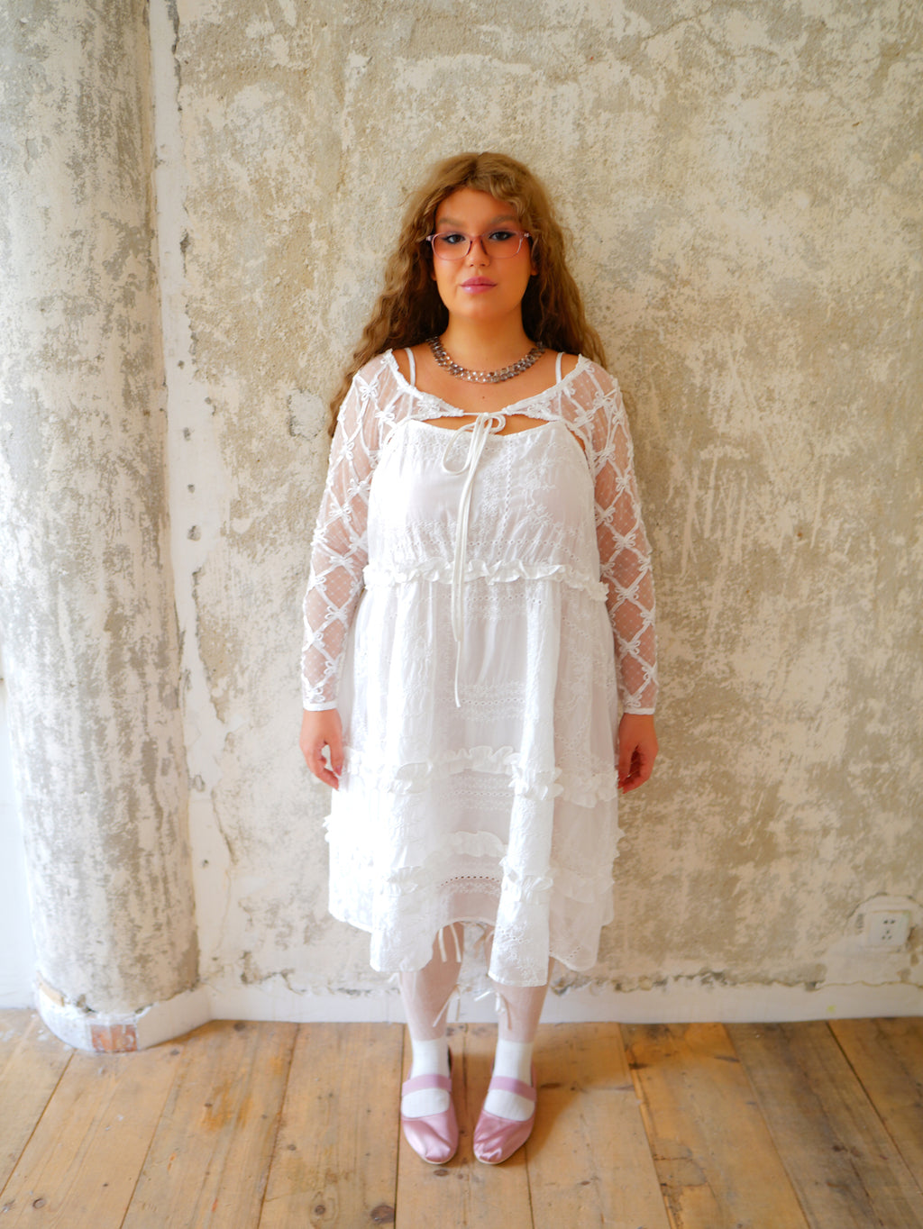 Hot Nipples Club Floral Embroidered Lace Trim Slip Dress ALL SIZES