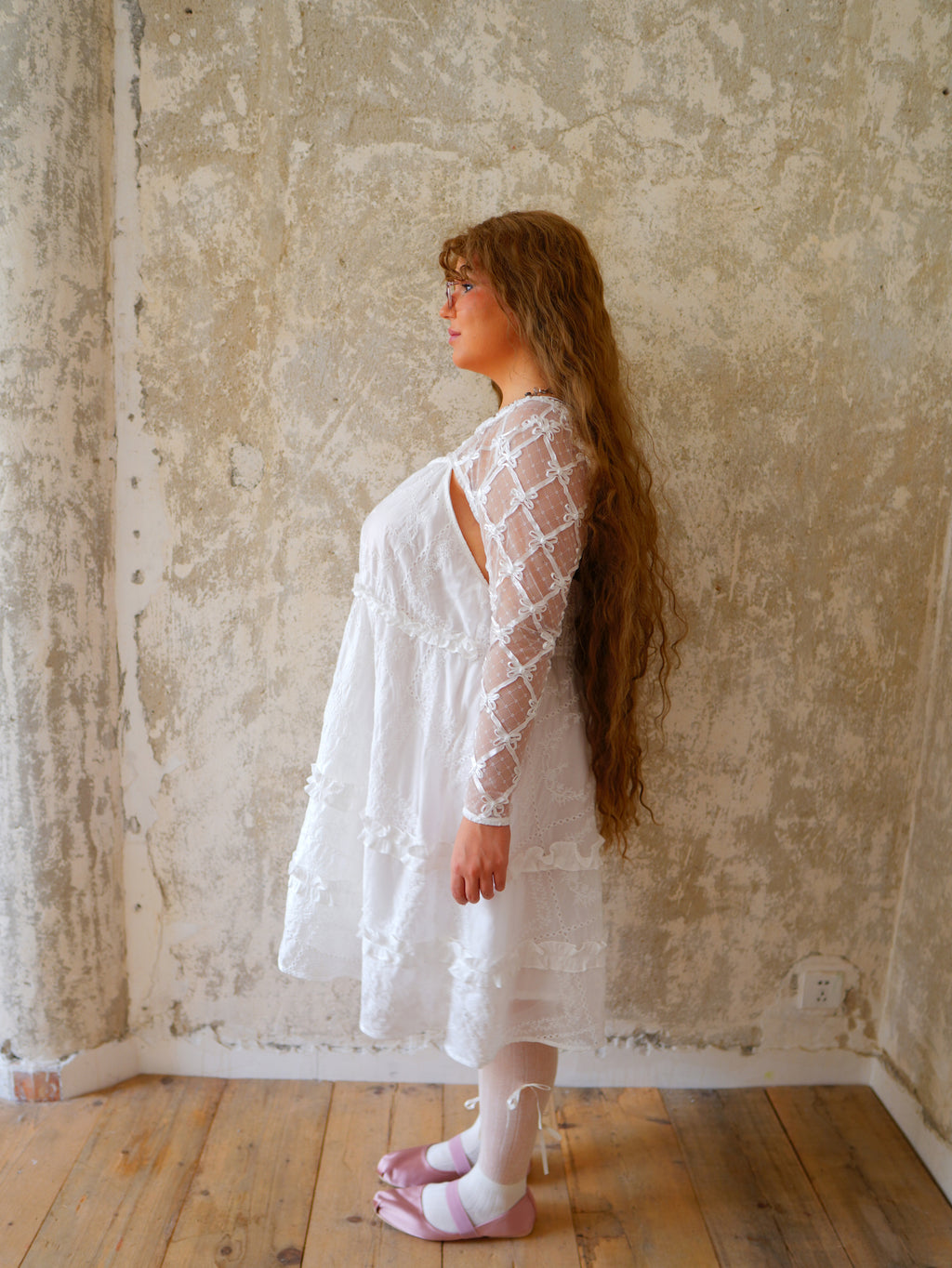 Hot Nipples Club Floral Embroidered Lace Trim Slip Dress ALL SIZES