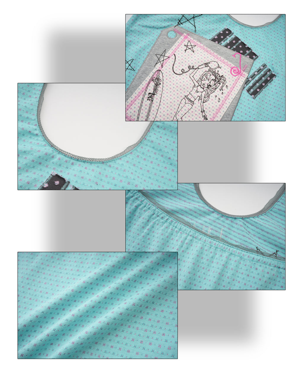 SassyLove 25SS "Bathing Beauty Diary" Embroidered Halter Neck Top