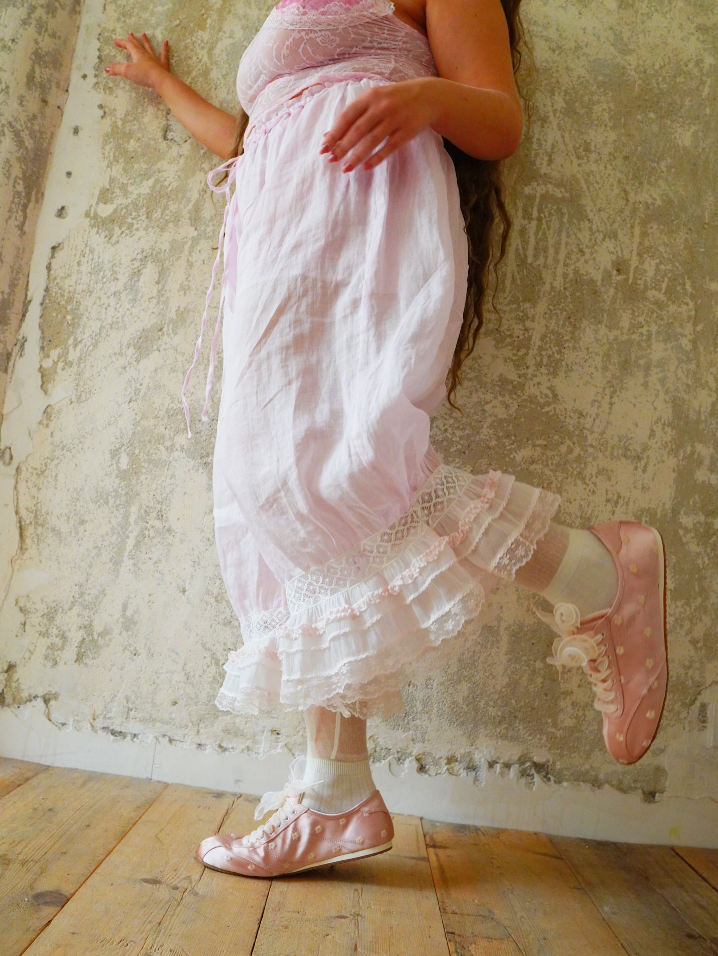 Hot Nipples Club Ramie Lace Bloomer Pants