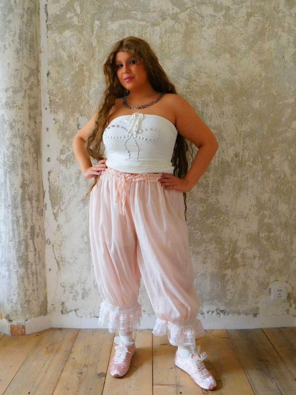 Hot Nipples Club Ramie Lace Bloomer Pants