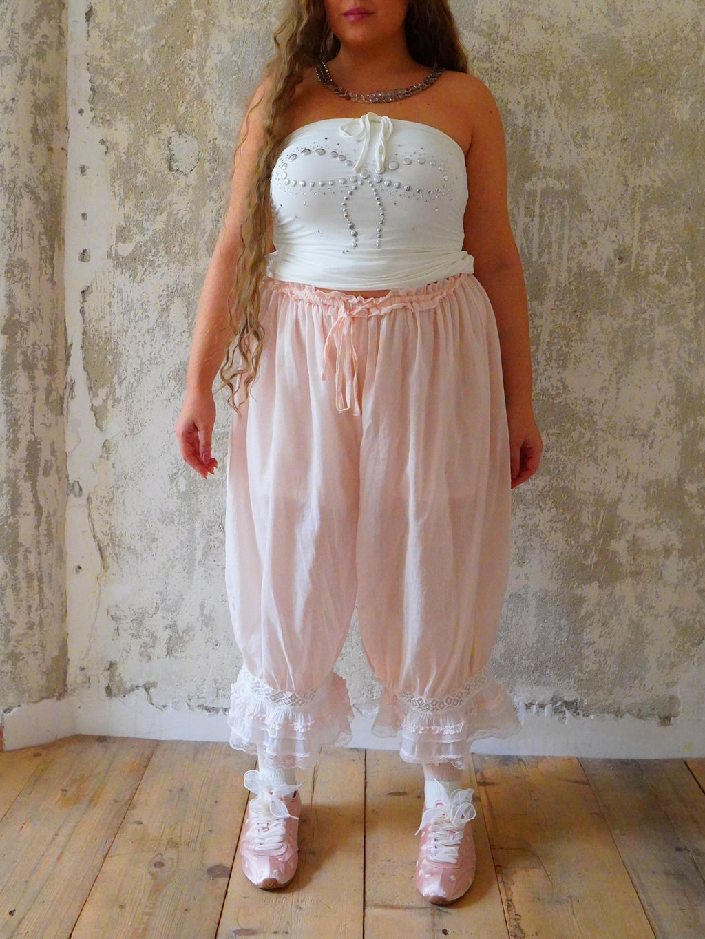 Hot Nipples Club Ramie Lace Bloomer Pants
