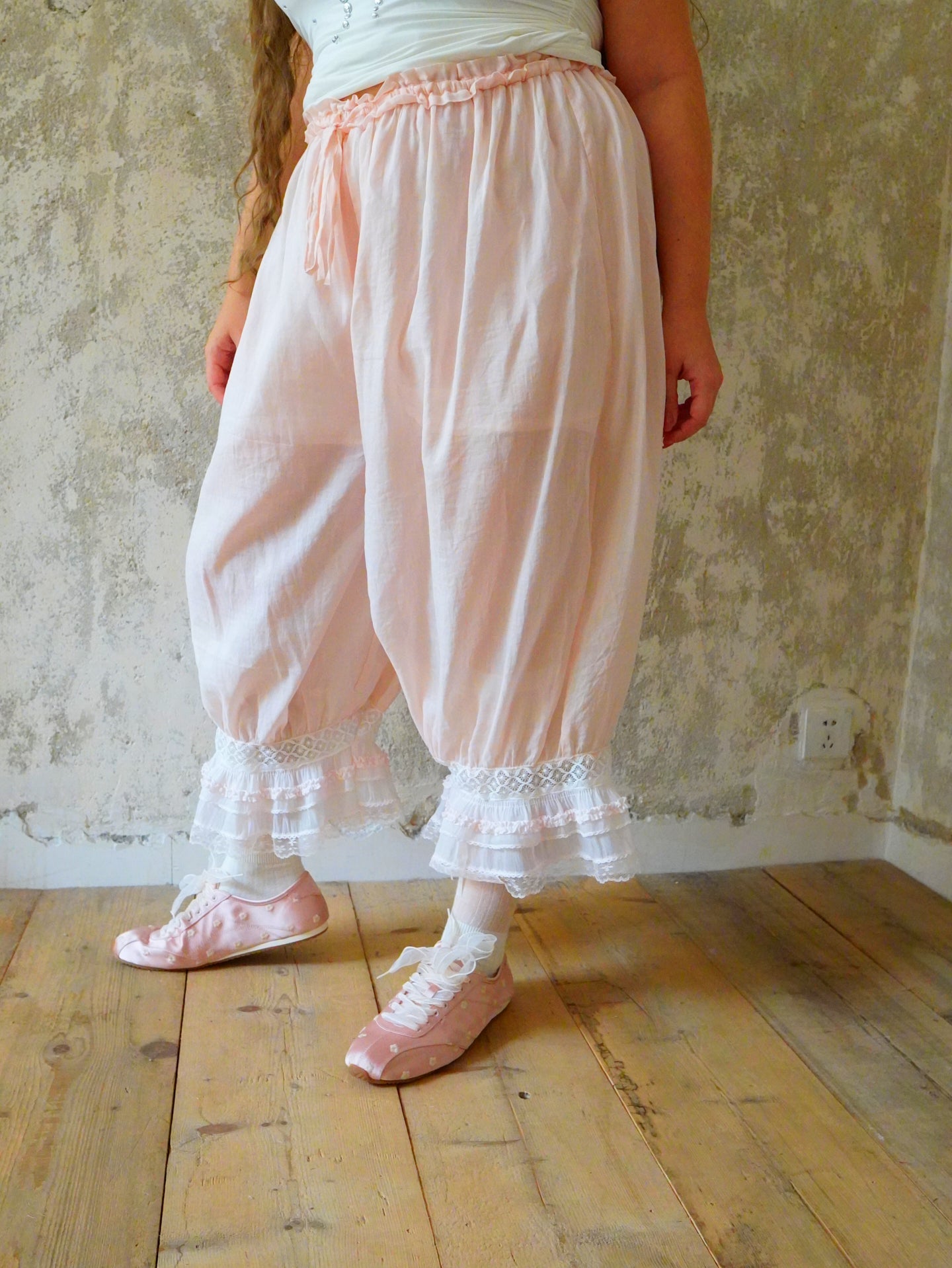 Hot Nipples Club Ramie Lace Bloomer Pants