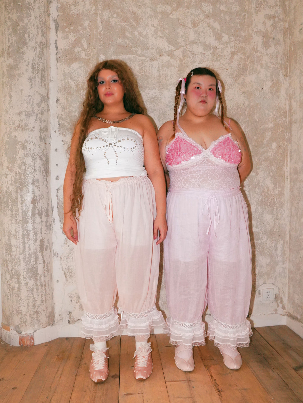 Hot Nipples Club Ramie Lace Bloomer Pants