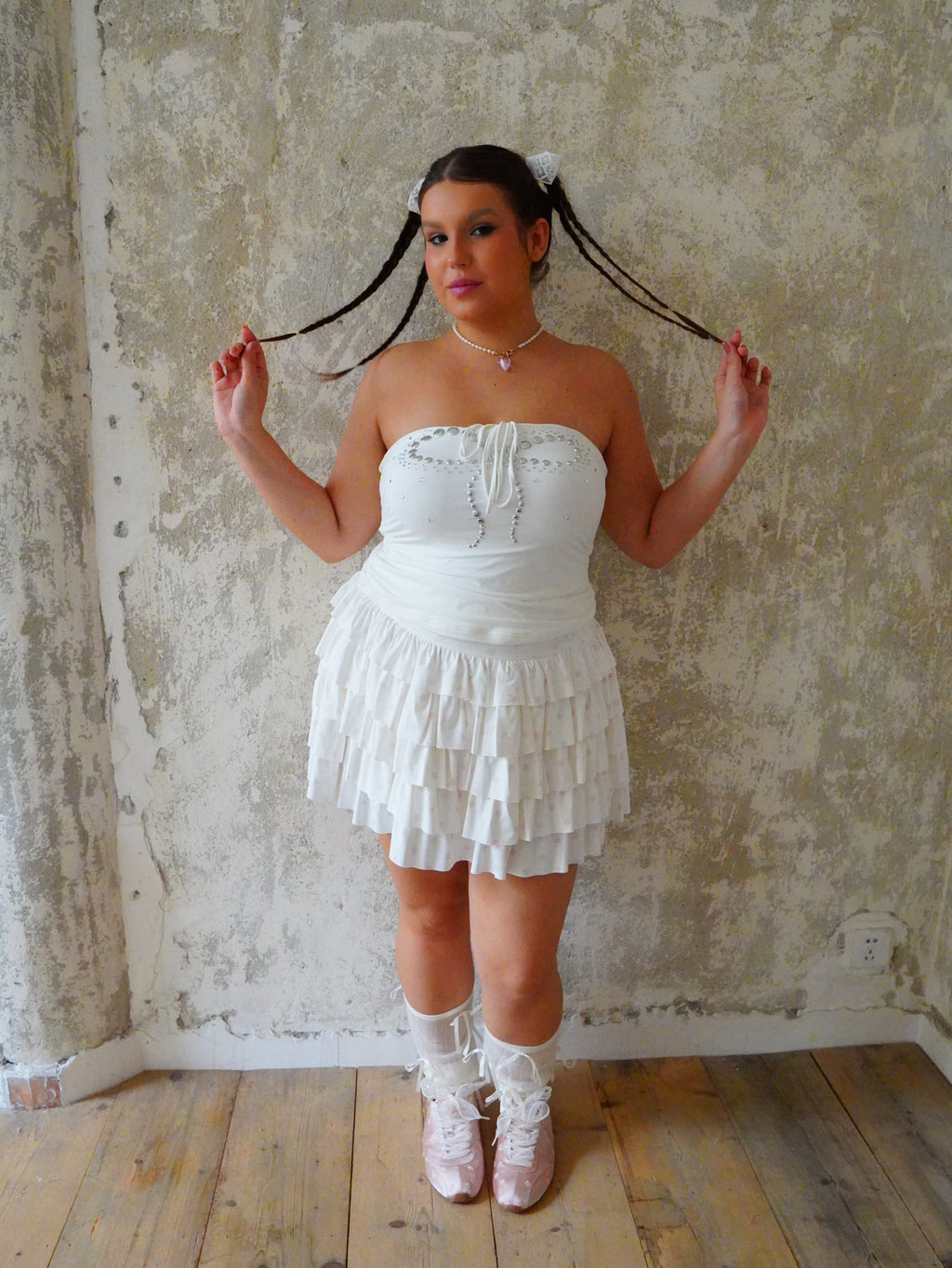 Hot Nipples Club Y2K Star Print Tiered Skirt ALL SIZES