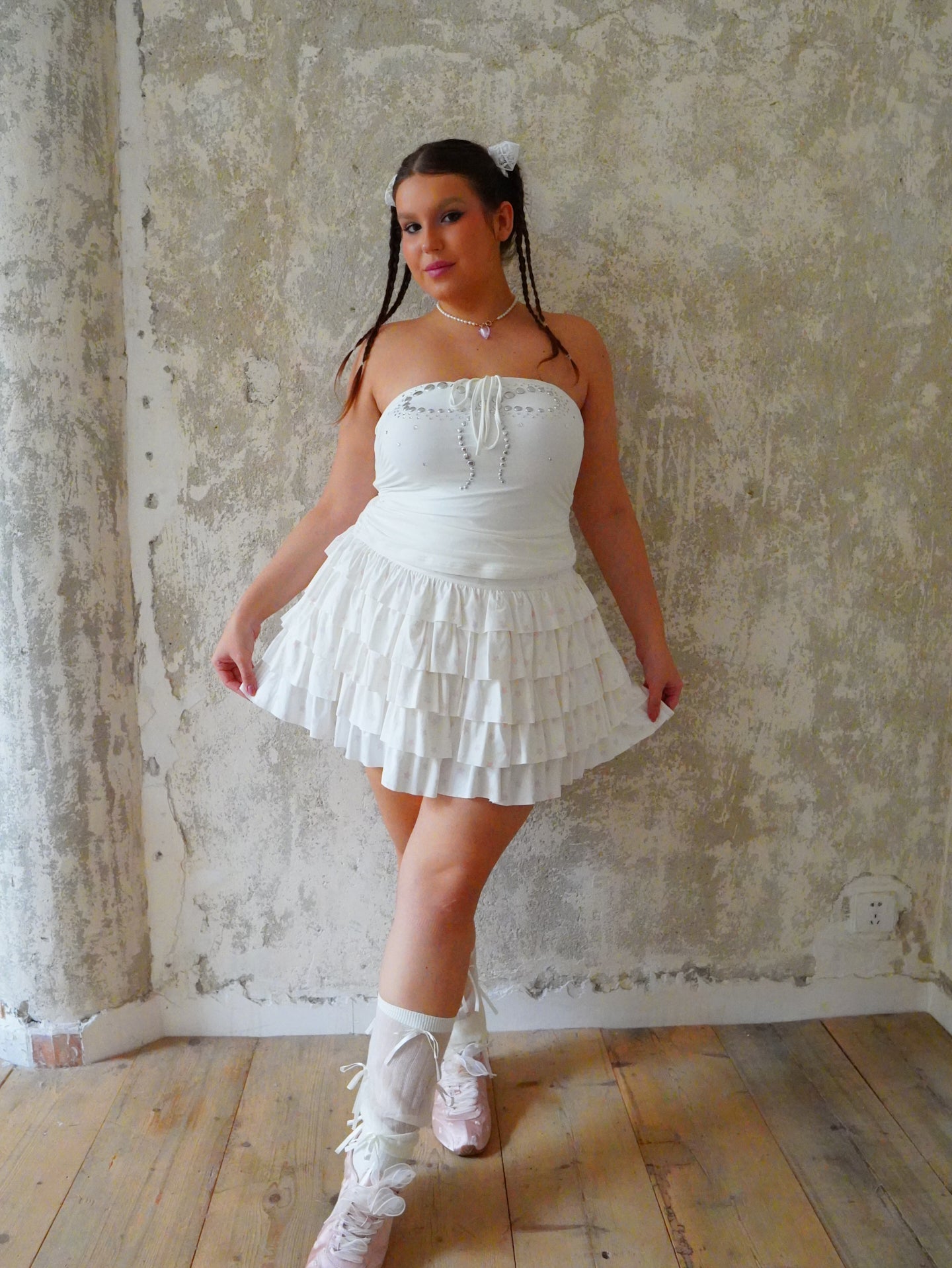 Hot Nipples Club Y2K Star Print Tiered Skirt ALL SIZES