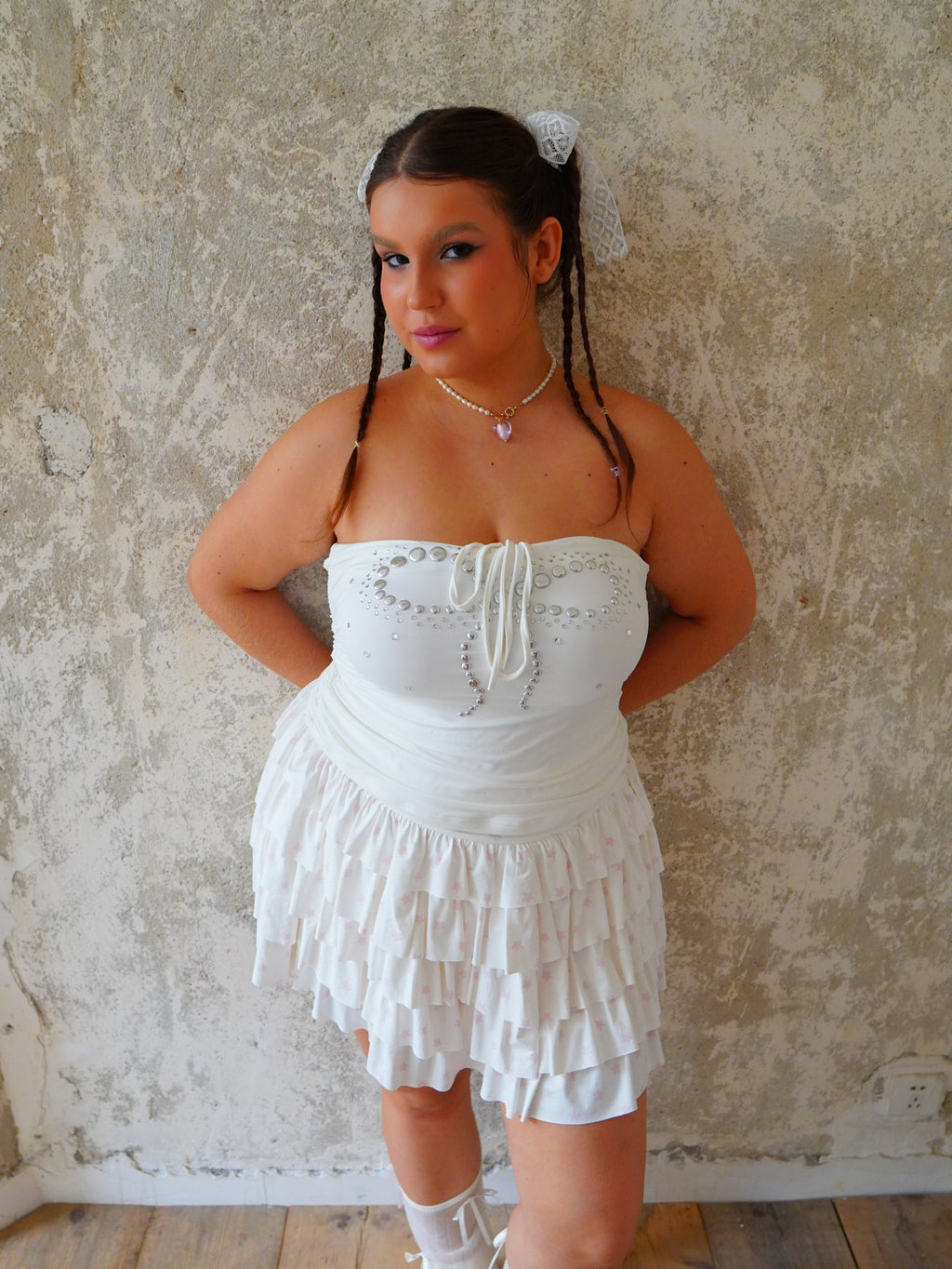 Hot Nipples Club Y2K Star Print Tiered Skirt ALL SIZES