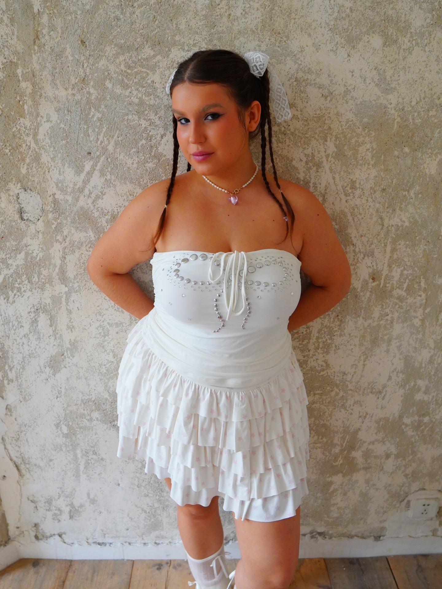 Hot Nipples Club Y2K Star Print Tiered Skirt ALL SIZES