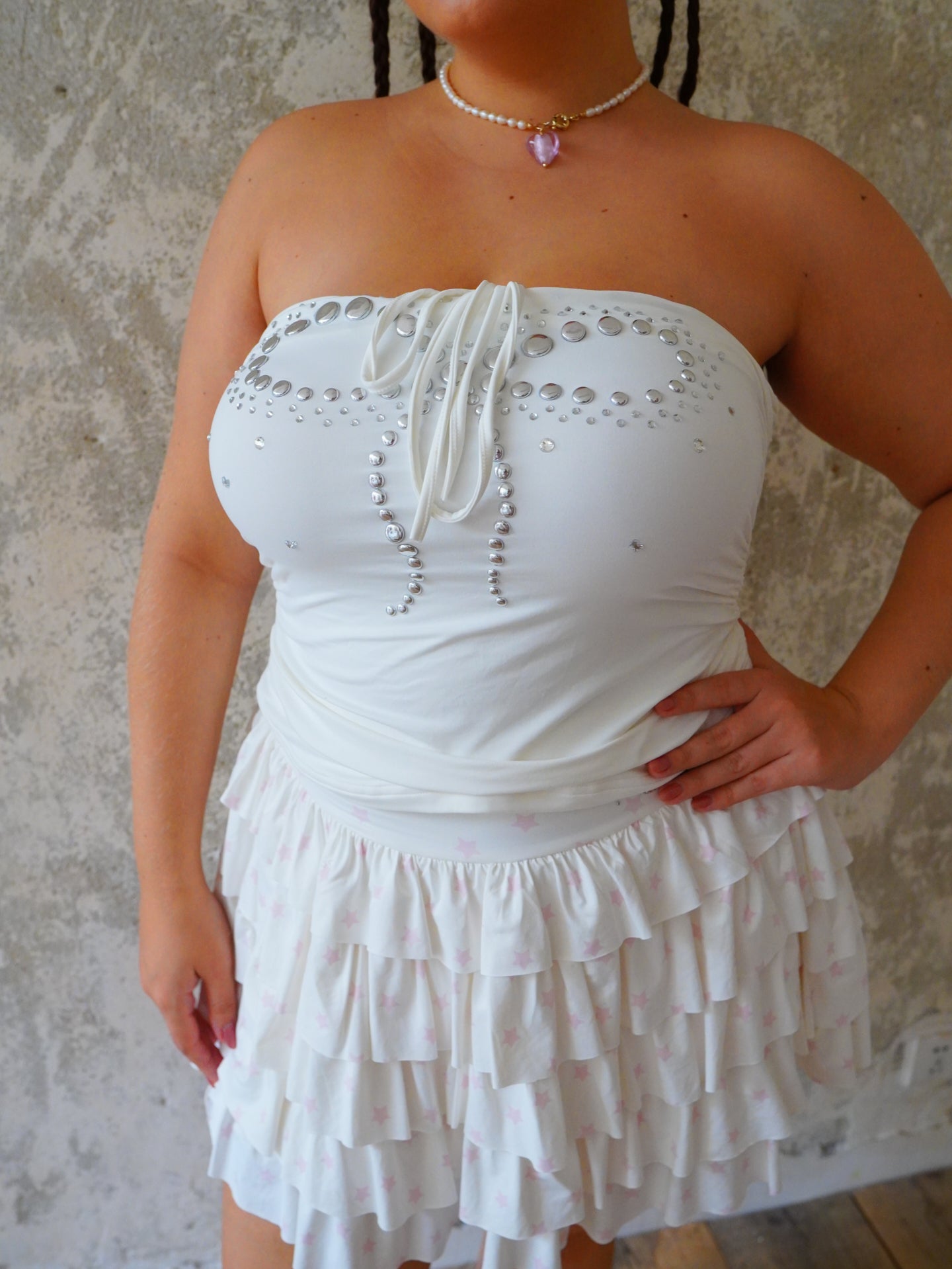 Hot Nipples Club Y2K Bow Diamond-Crystal Bustier ALL SIZES