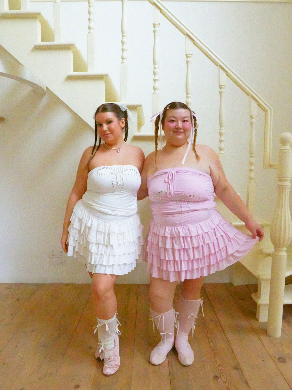 Hot Nipples Club Y2K Star Print Tiered Skirt ALL SIZES