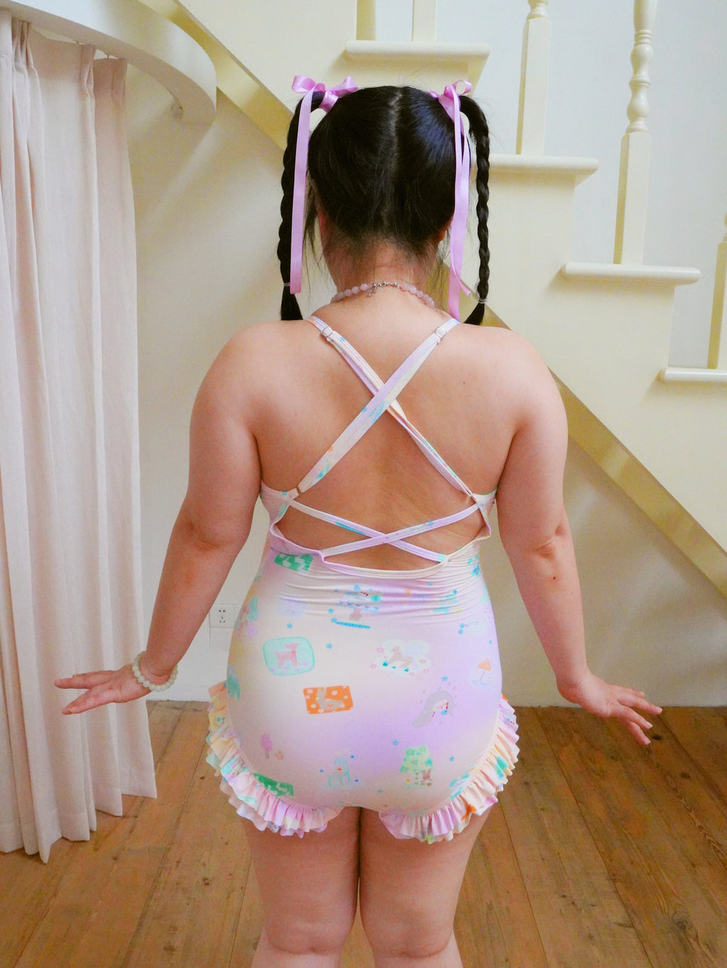 Hot Nipples Club Graphic Print Racing Swimsuit ALL SIZES