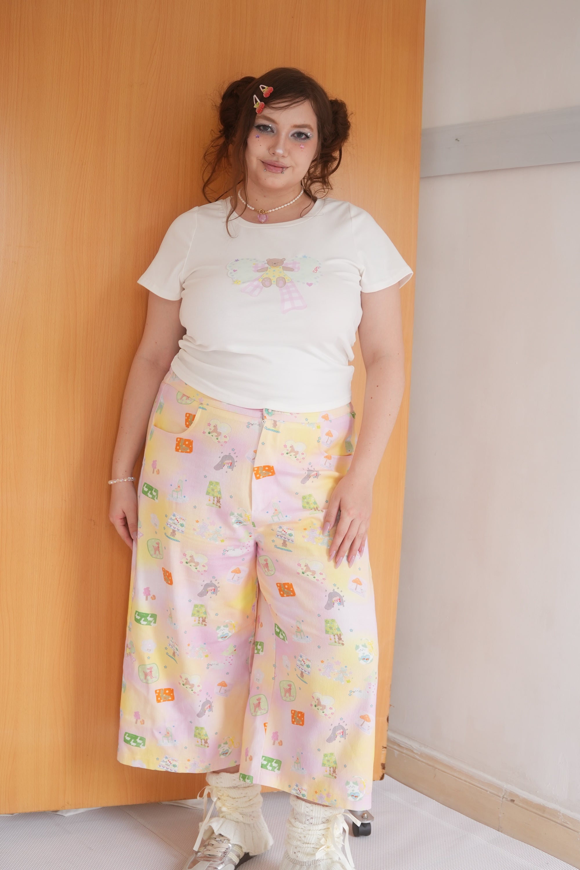 Hot Nipples Club Japanese Print Cargo Pants