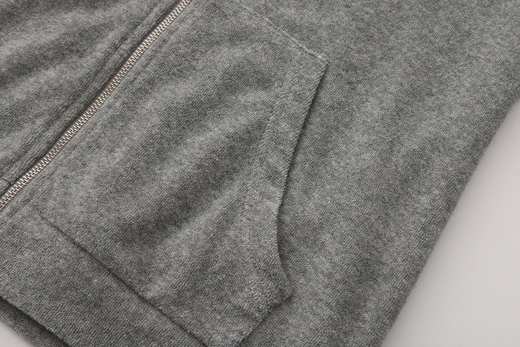 Ageha 25ss Terry Hooded Short-Sleeve Jacket