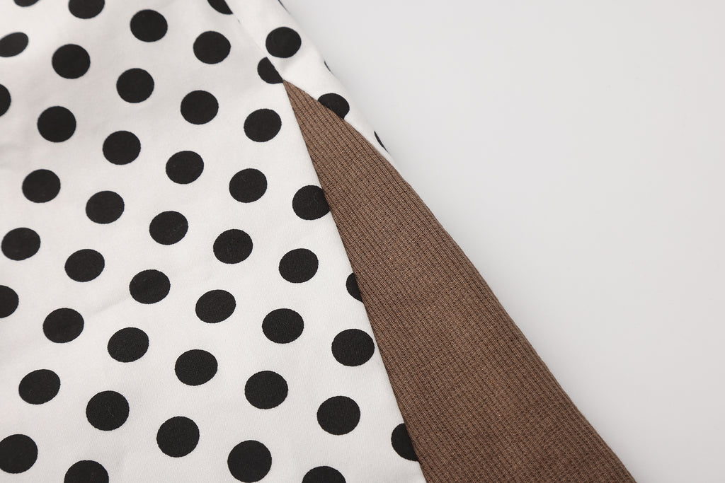 Ageha 25ss Polka Dot Paneled Low-Rise Capris