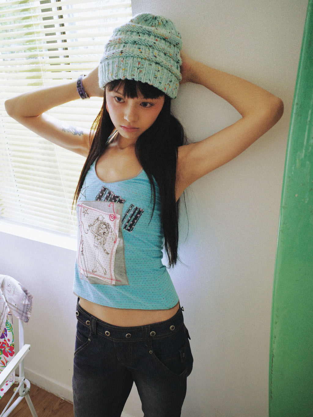 SassyLove 25SS "Bathing Beauty Diary" Embroidered Halter Neck Top