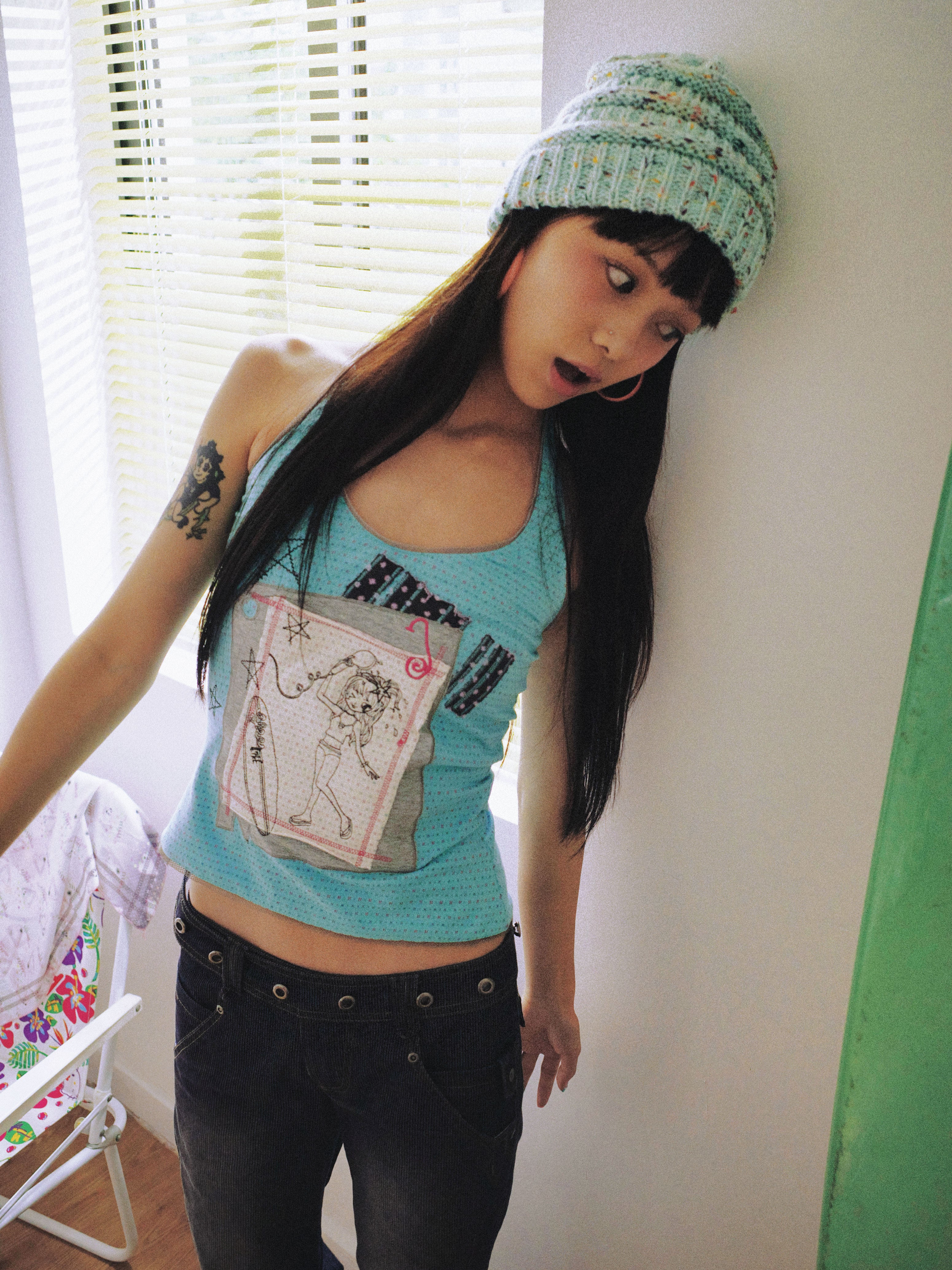 SassyLove 25SS "Bathing Beauty Diary" Embroidered Halter Neck Top