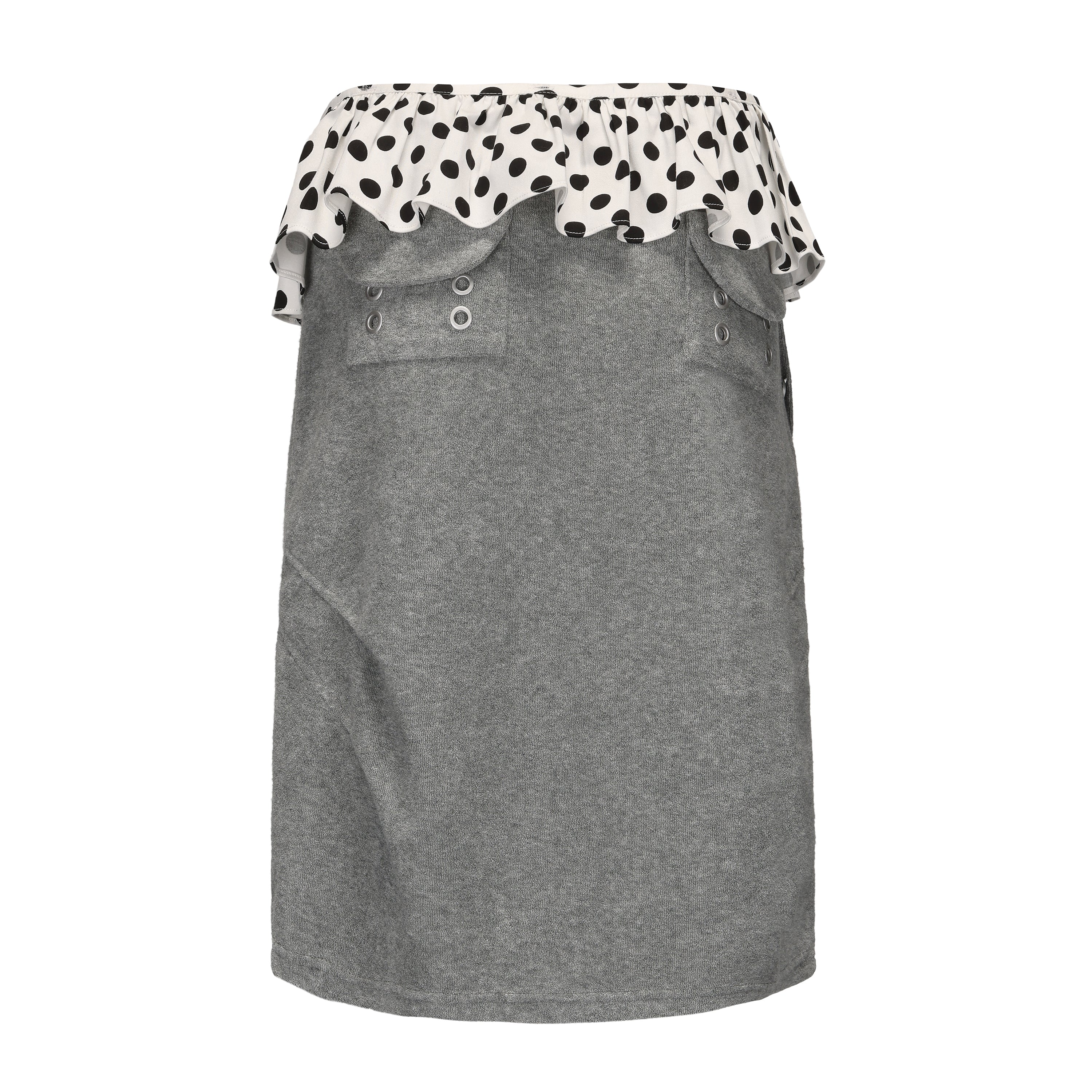 Ageha 25ss Detachable Lace Trim Terry Skirt