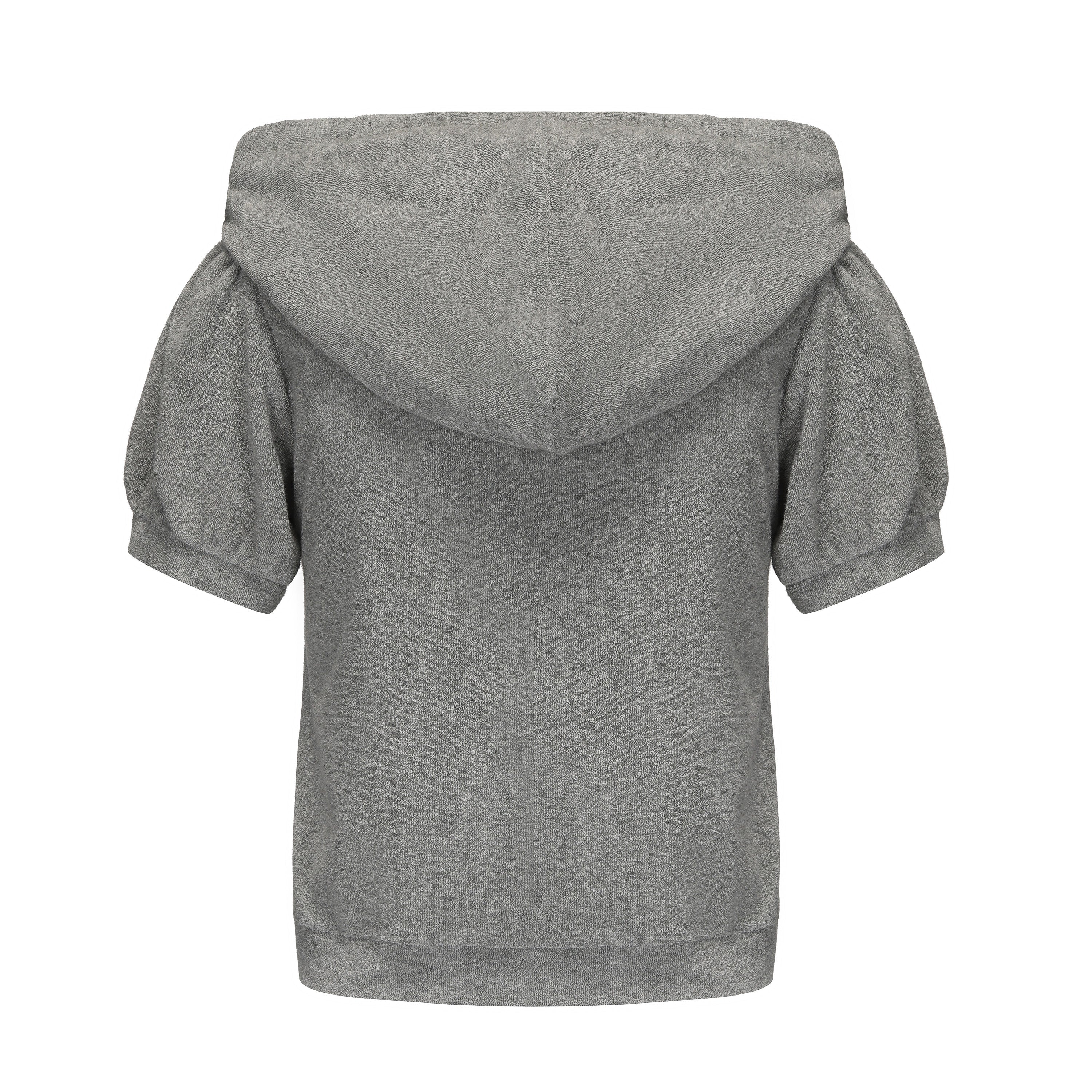 Ageha 25ss Terry Hooded Short-Sleeve Jacket