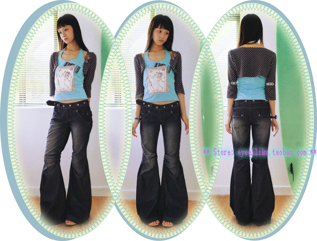 SassyLove 25SS Polka Dot Cropped Cardigan with Button